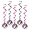 Party Central Club Pack of 30 Black and Pink "Sweet 16" Whirl Hanging Decors 3.5"